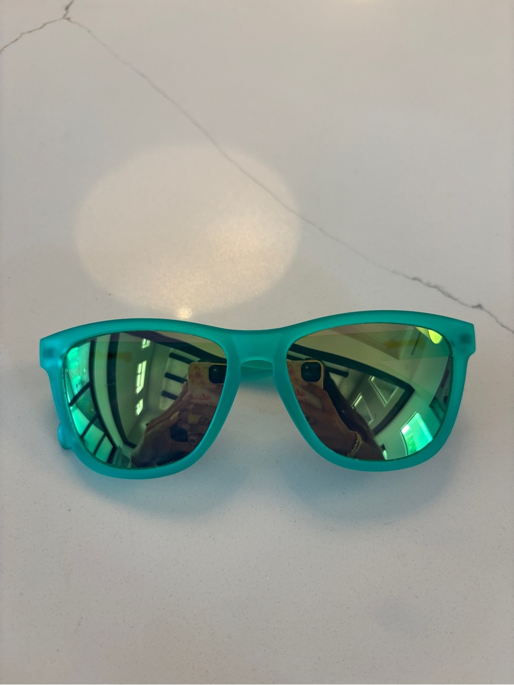 Kids Teal Mirrored Sunglasses - Stylish UV Protection